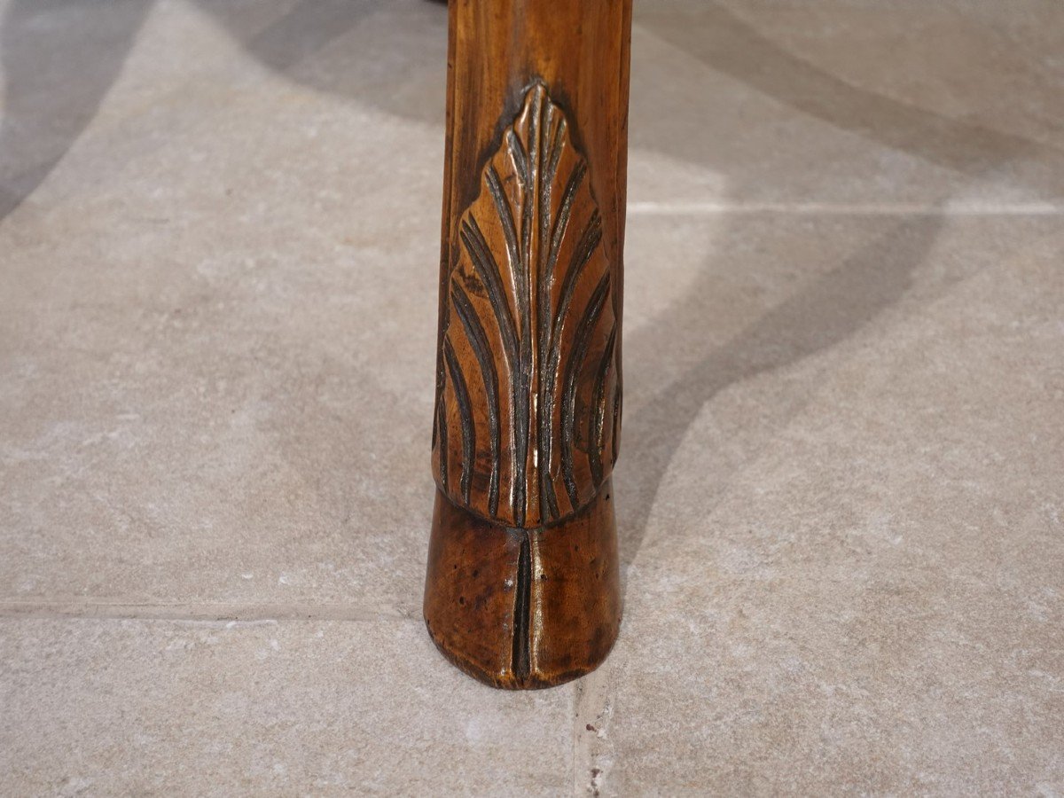 Louis XV Table, In Walnut, 18th Century, Lyon-photo-1