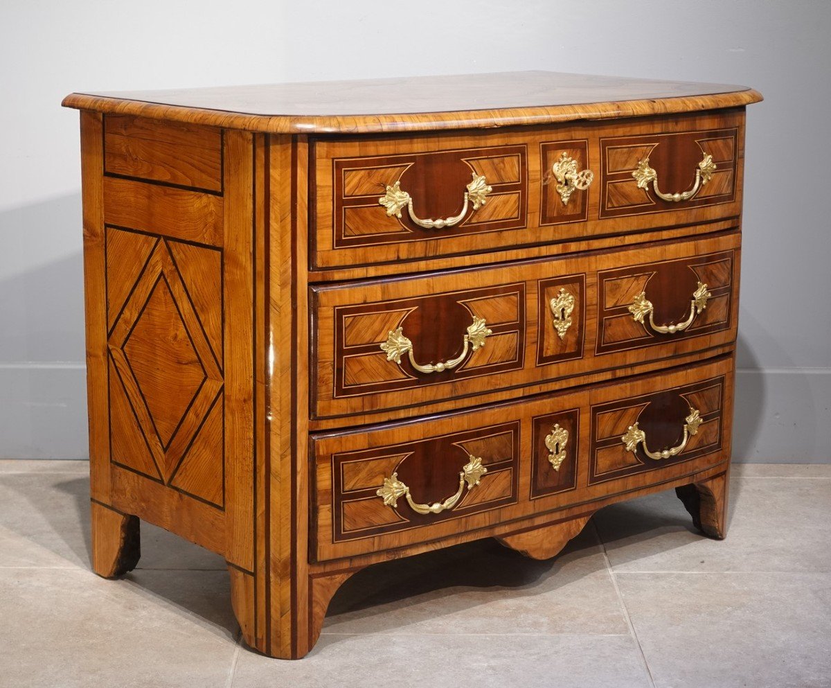Louis XIV Inlaid Chest Of Drawers – Dauphiné – Early 18th Century Period-photo-2