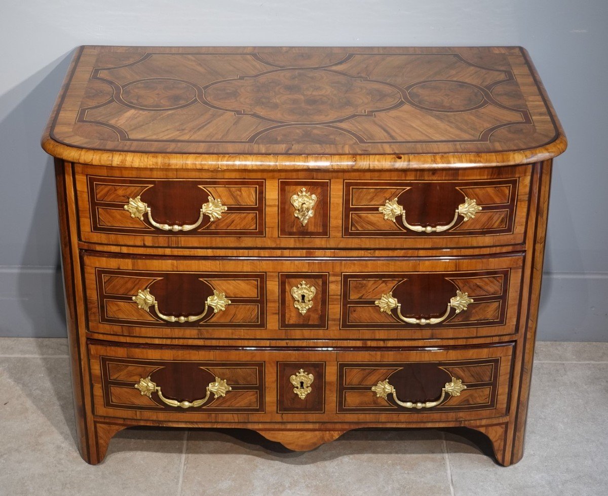 Louis XIV Inlaid Chest Of Drawers – Dauphiné – Early 18th Century Period-photo-4