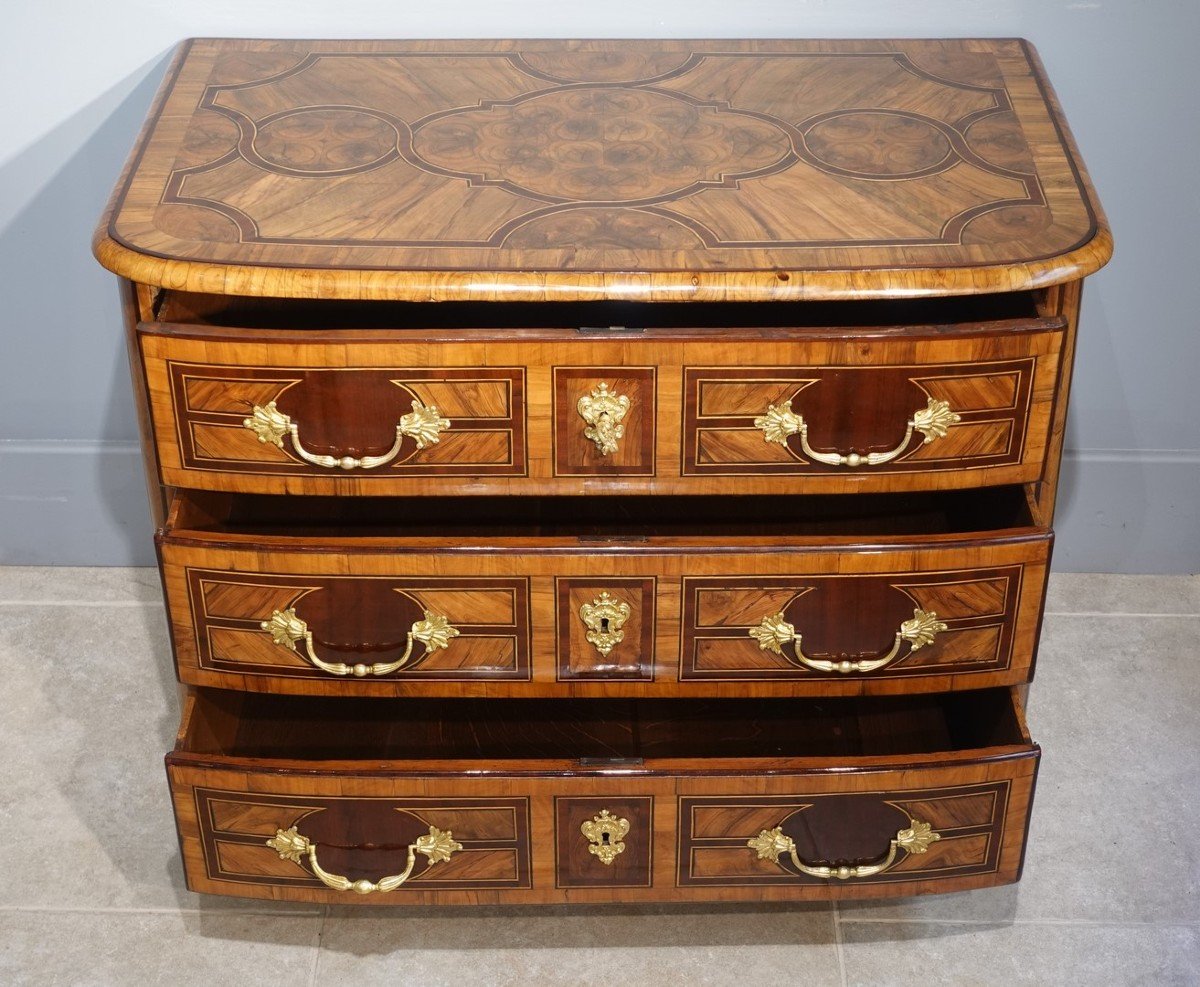 Louis XIV Inlaid Chest Of Drawers – Dauphiné – Early 18th Century Period-photo-2