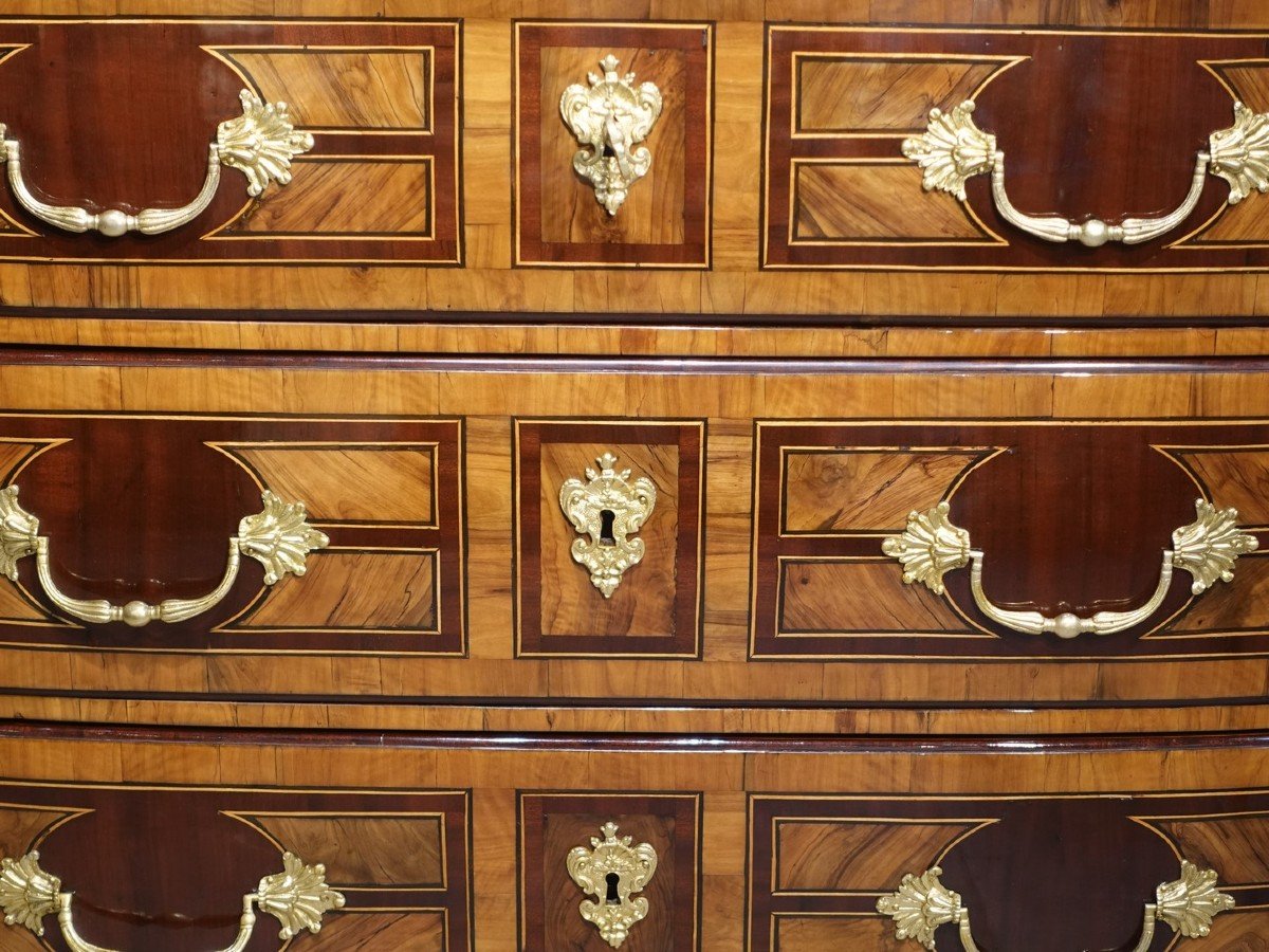 Louis XIV Inlaid Chest Of Drawers – Dauphiné – Early 18th Century Period-photo-5