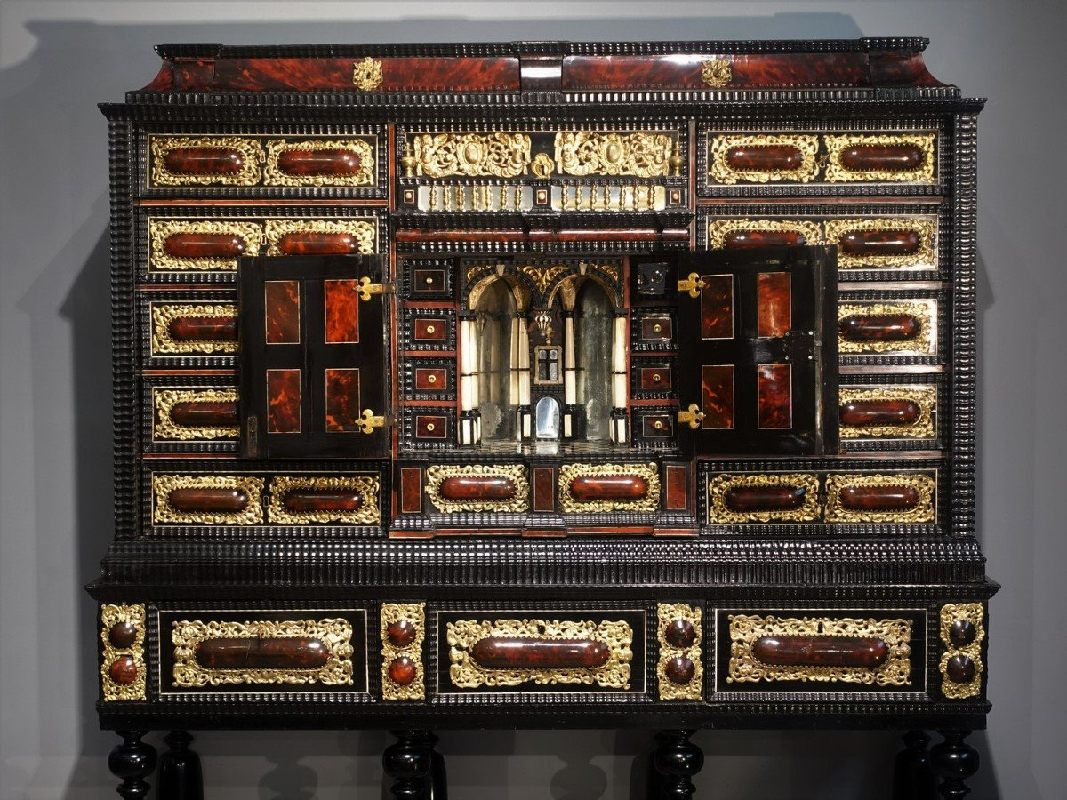Cabinet Anversois de grandes dimensions, d'époque XVII°-photo-1