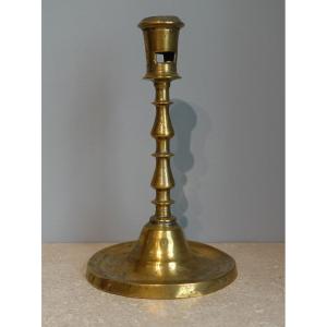 Late 15th-early 16th Century Candlestick In Solid Bronze