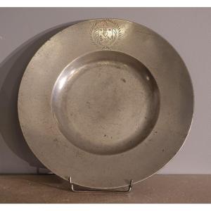 Dish Called ''à La Cardinal'' In Pewter Hallmarked Laurant Morant