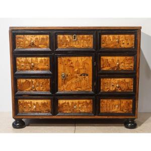 Marquetry Collector’s Cabinet – Augsburg 17th Century