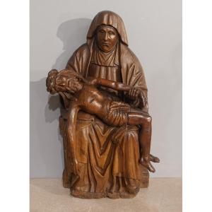 Pietà Or Virgin Of Mercy In Oak – Circa 1520 - Netherlands