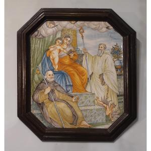 Large Nevers Faience Plaque, 18th Century