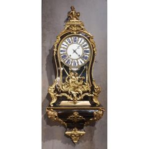 Louis XV Period Cartel Clock And Matching Wall Bracket, Signed "brodon à Paris"