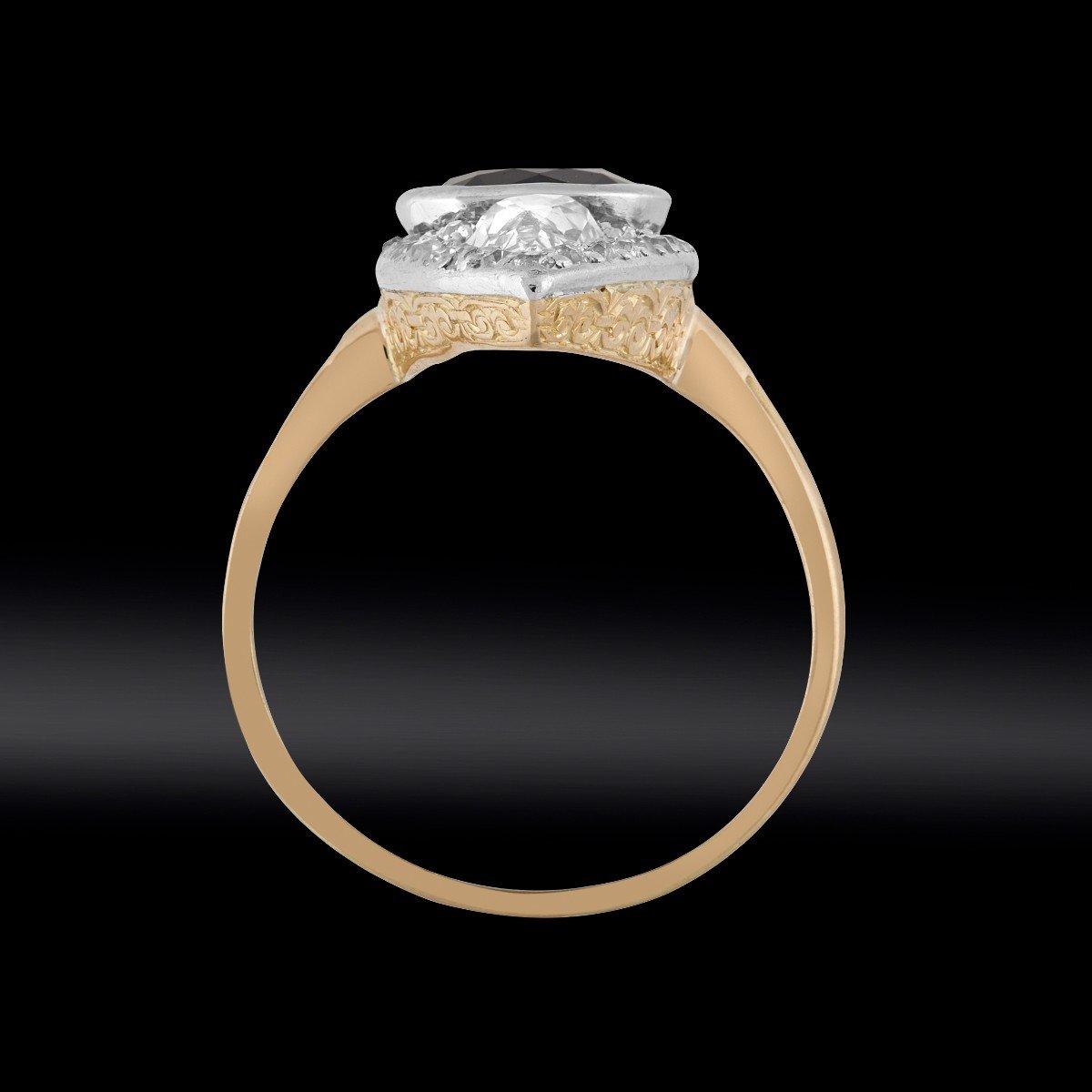 Marquise Sapphire And Pear Diamond Ring Late 19th Century-photo-3
