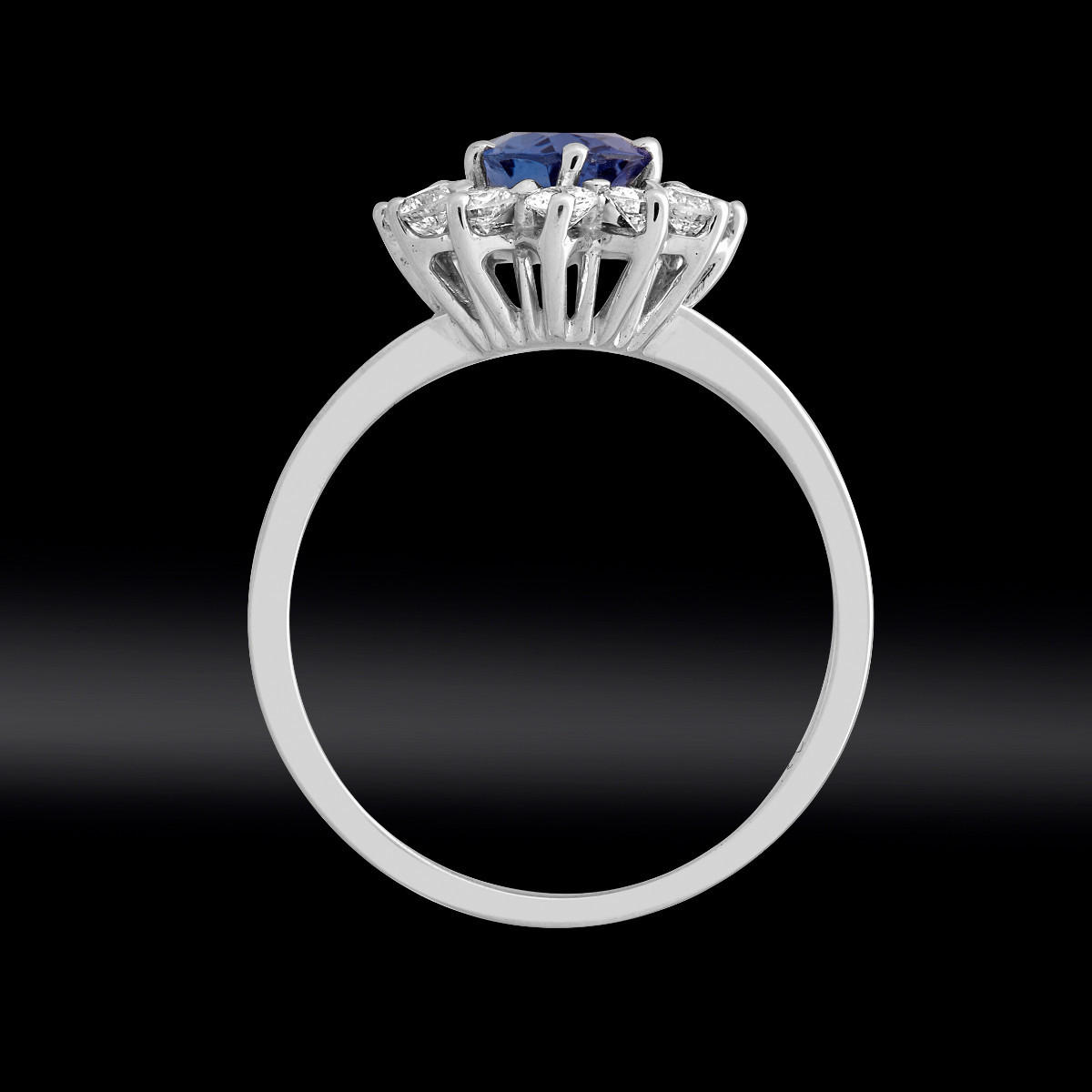 Bague marguerite tanzanite et brillants -photo-3