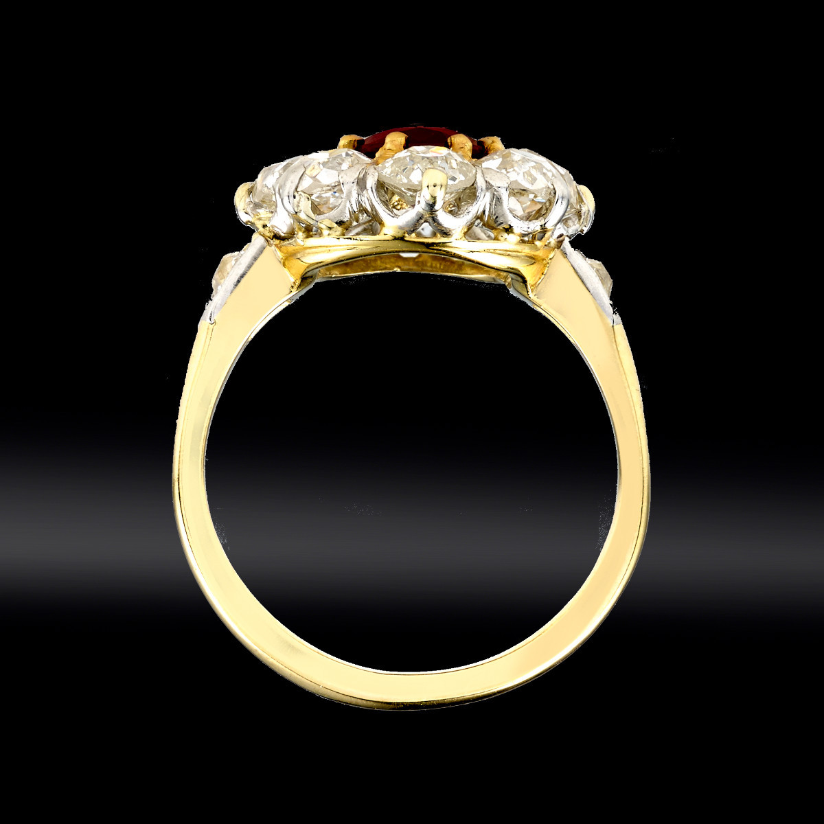Pompadour Ruby And Diamond Ring Circa 1880 -photo-4