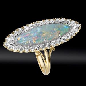 Marquise Opal And Diamonds Late 19th Century