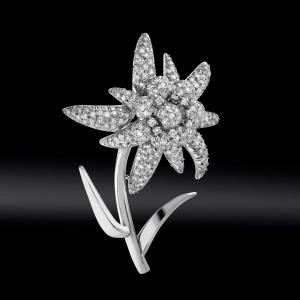 Broche Edelweiss Diamants