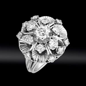 1.35 Carat Brilliant Dome Ring Circa 1970