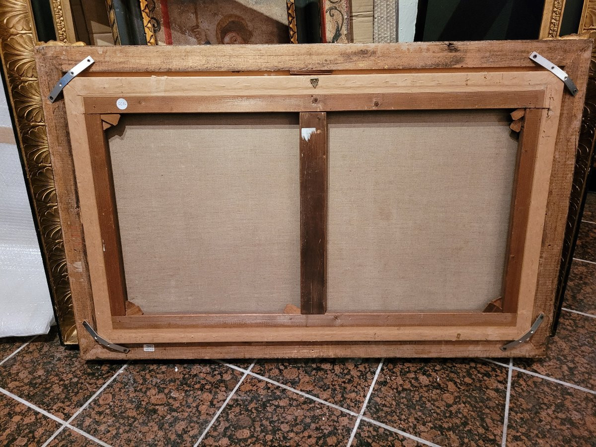 "landscape With Figures" Central Italian School, 18th Century-photo-6