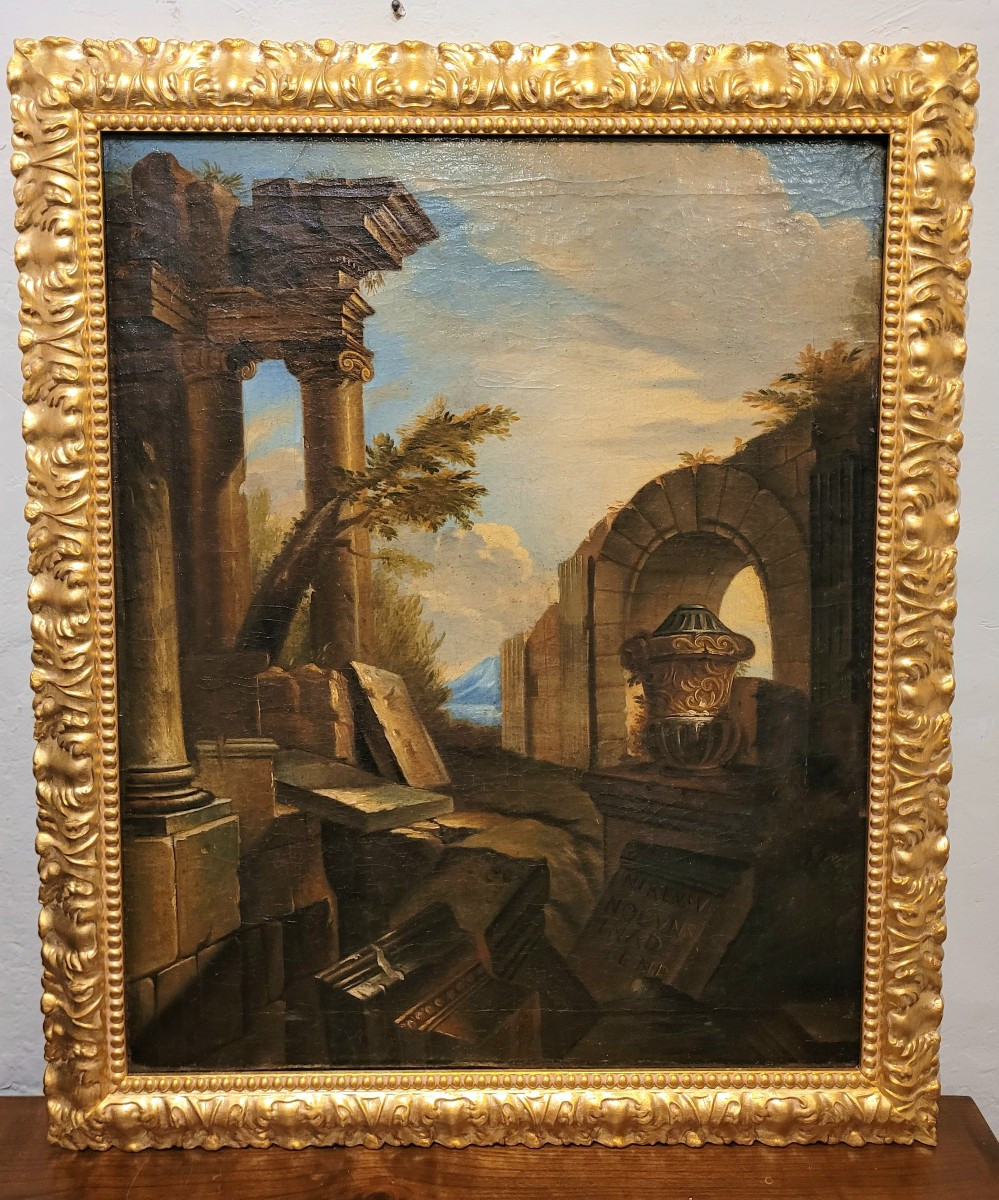 "capriccio With Ruins" Andrea Locatelli (circle Of)