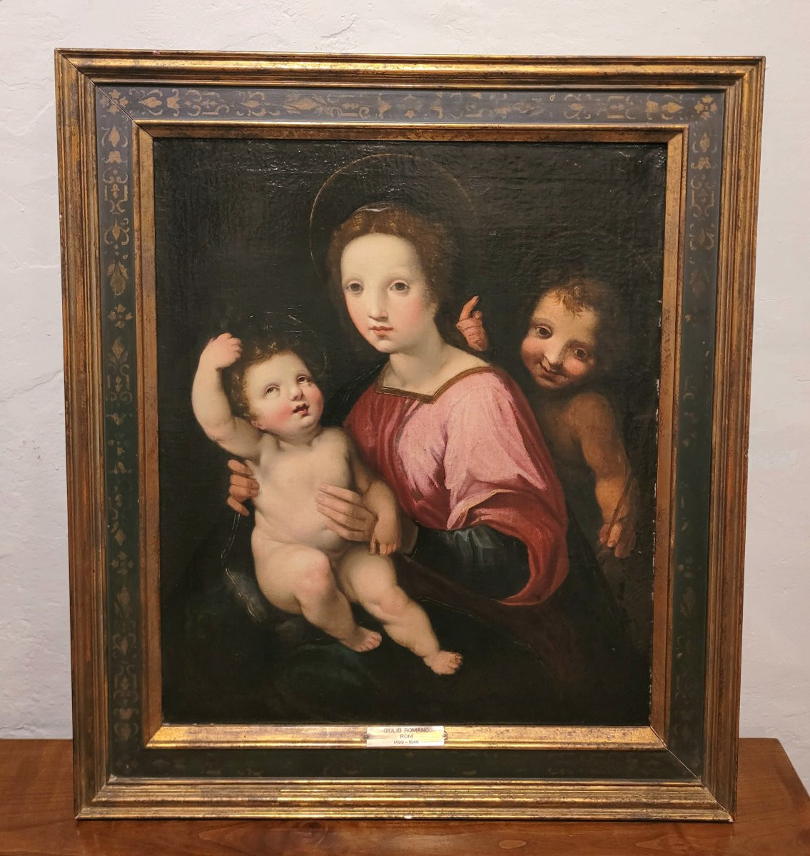 « La Vierge à l'Enfant, Jésus et l'Enfant saint Jean »  Attribué à Francesco Vanni-photo-3
