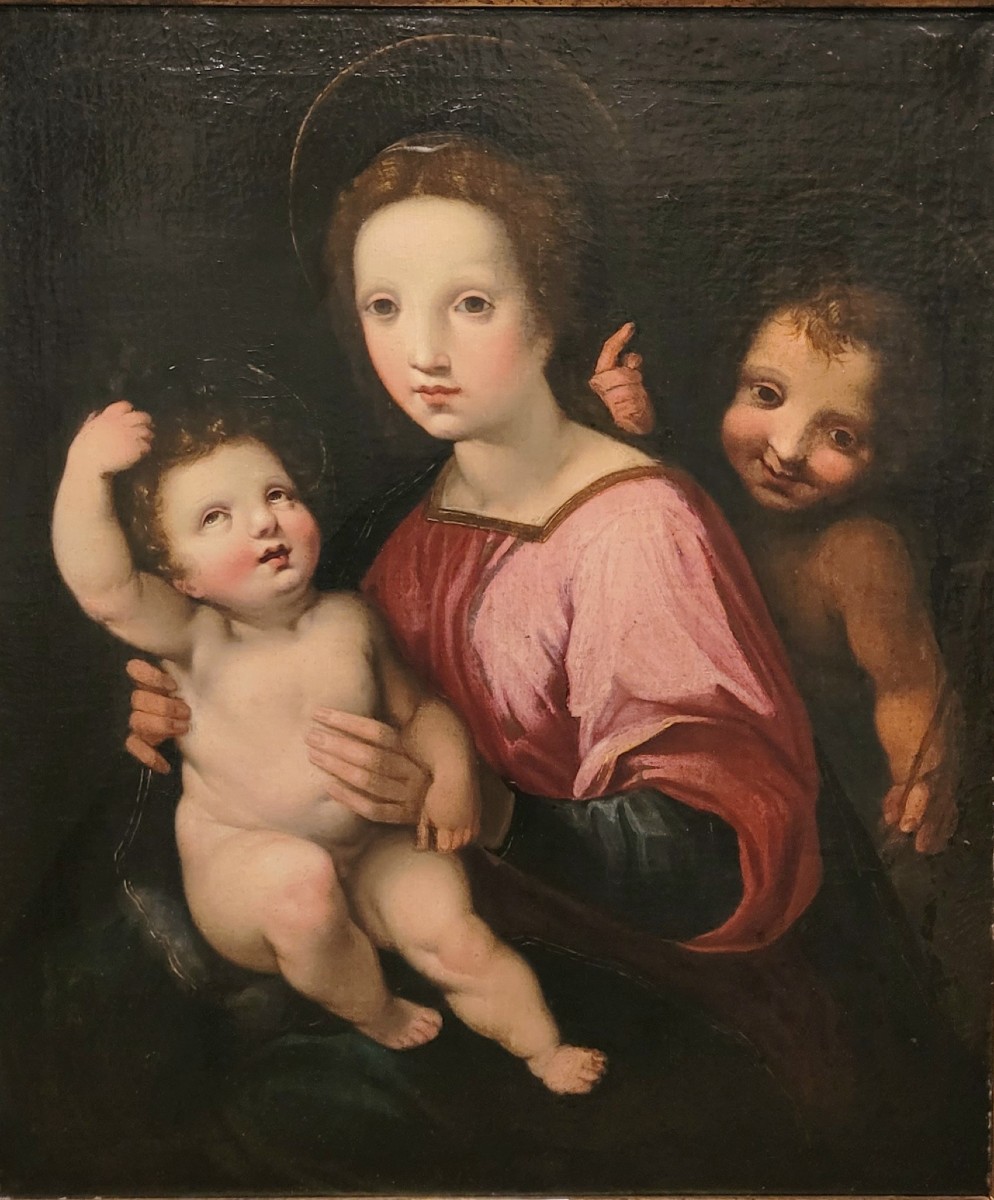 « La Vierge à l'Enfant, Jésus et l'Enfant saint Jean »  Attribué à Francesco Vanni