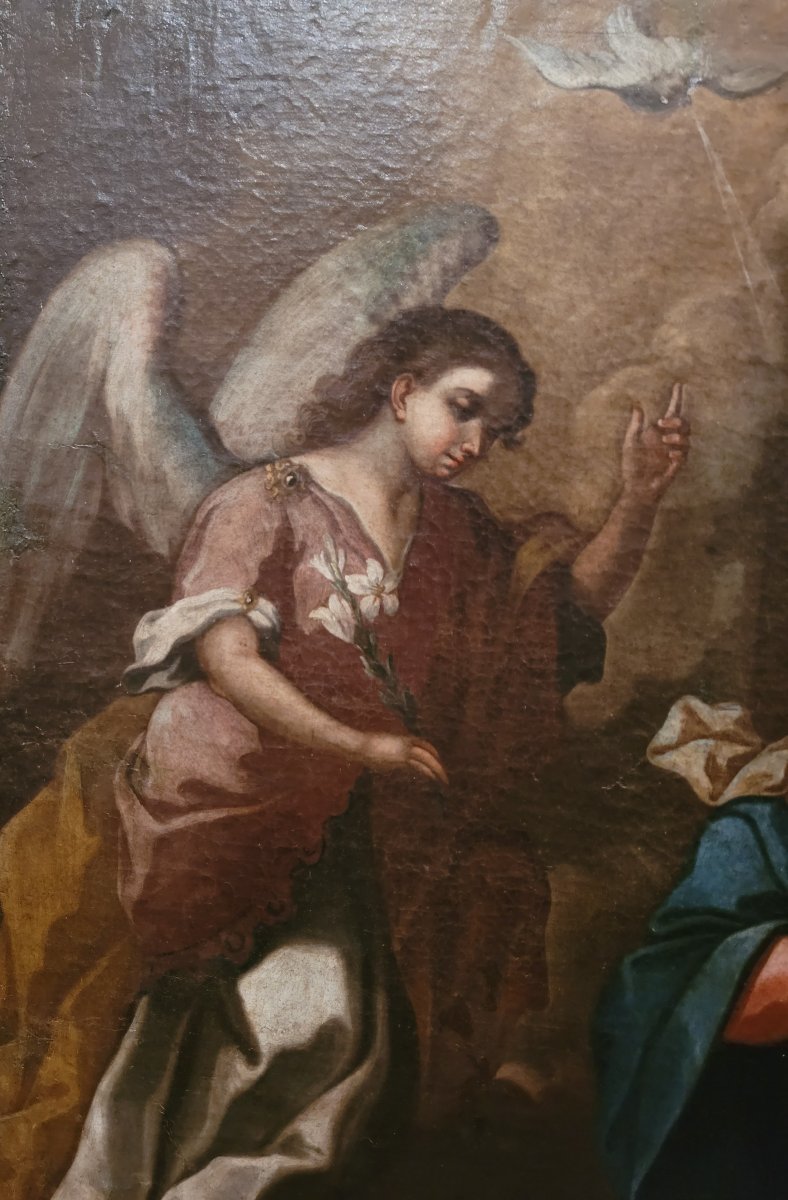 « L'Annonciation » École italienne, XVIIe-XVIIIe siècle-photo-1