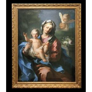 Painting By Ignazio Stern (ignaz Stern, 1679–1748) “madonna And Child With Angels”