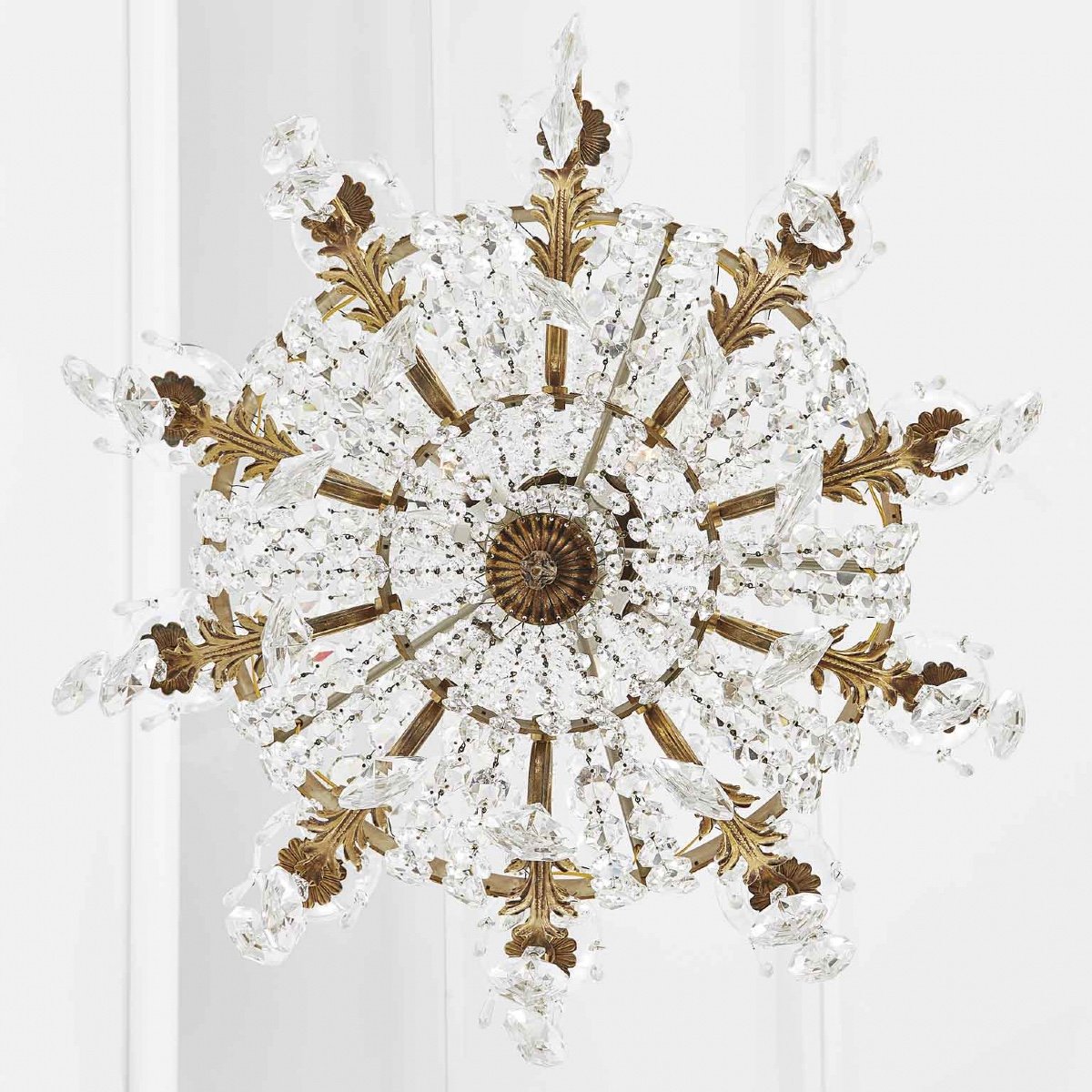 20th Century Italian Neoclassical Style Crystal Chandelier With Roman Female Figures-photo-1