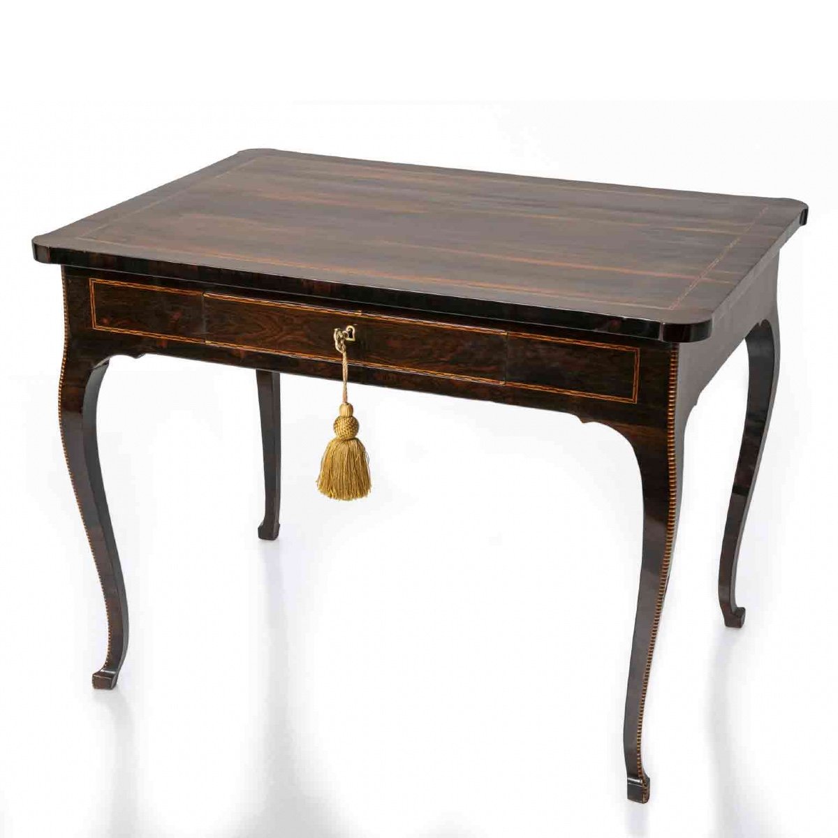 18th Century Italian Center Table Tuscan Louis XV Rosewood Desk-photo-3