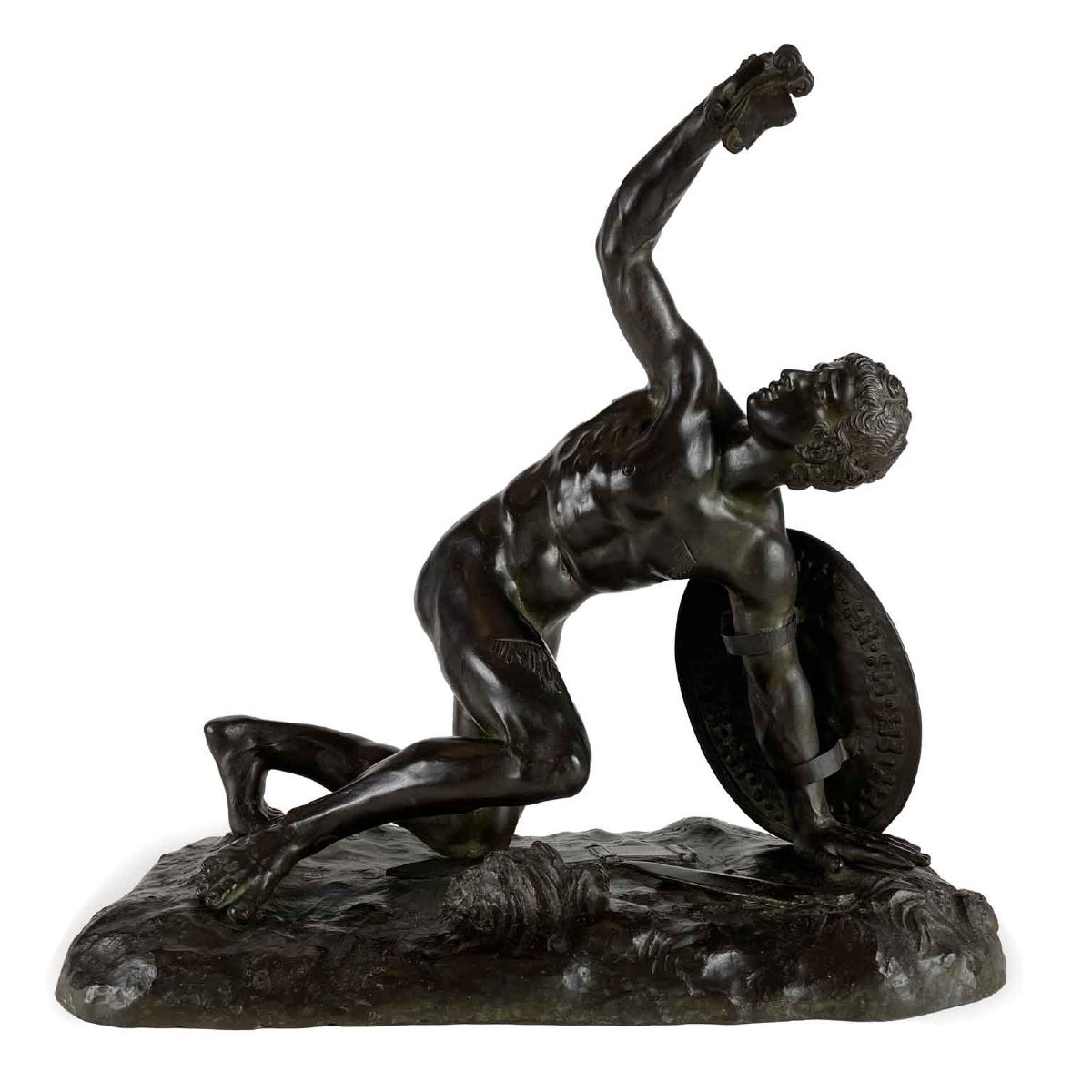 Statue En Bronze De Gladiateur Par Un Maître Du 19ème