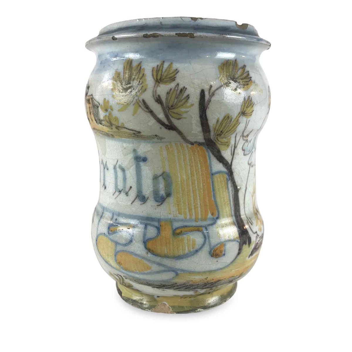 Albarello En Majolica  Signé Jacques Boselly-photo-3