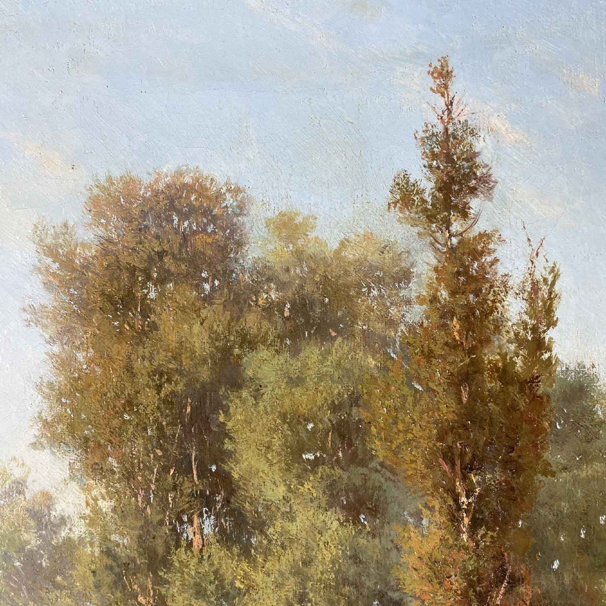Silvio Poma Italian Countryside Landscape With Shepherds-photo-2