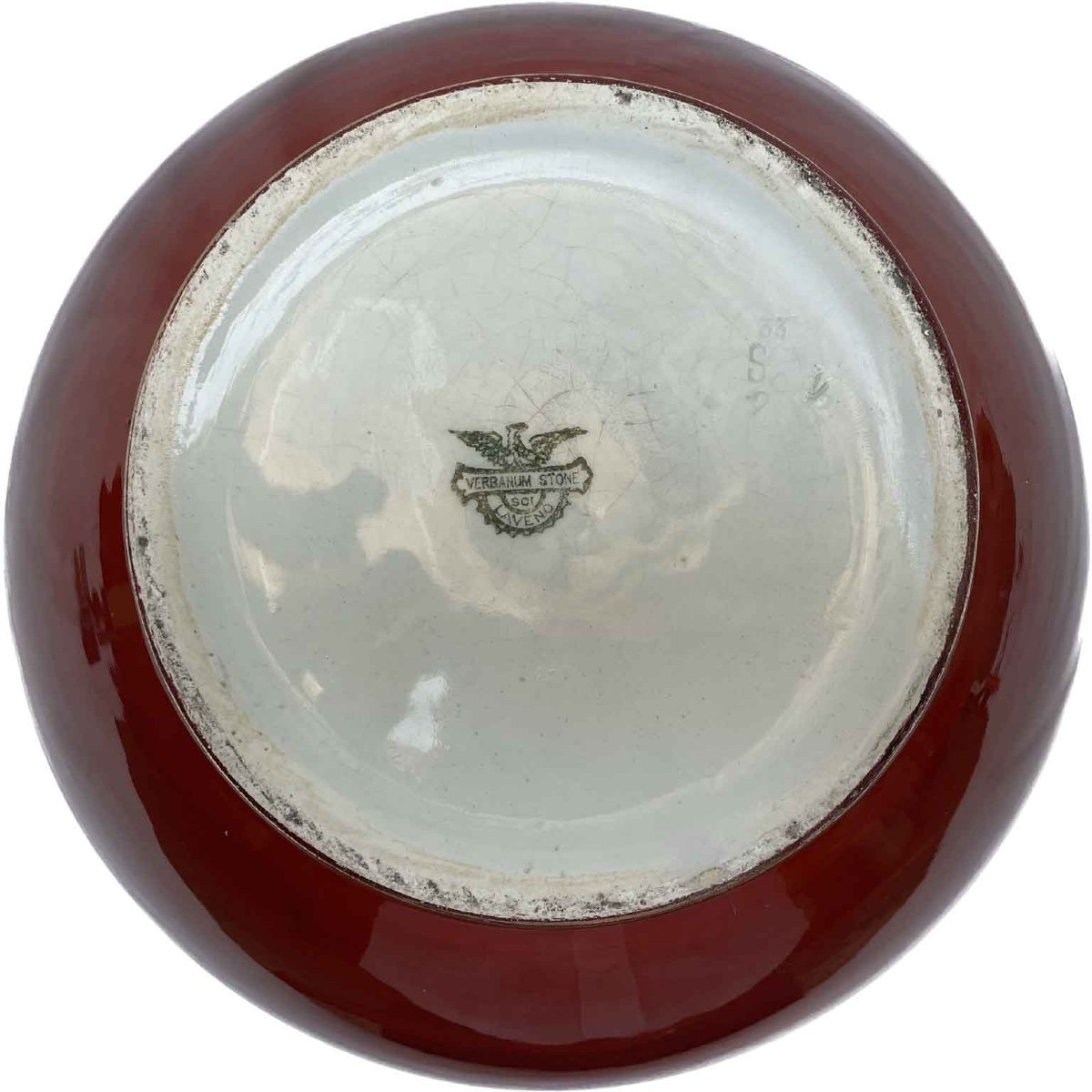 Guido Andlovitz Red And Gold Verbanum Stone Sci Laveno Vase-photo-4
