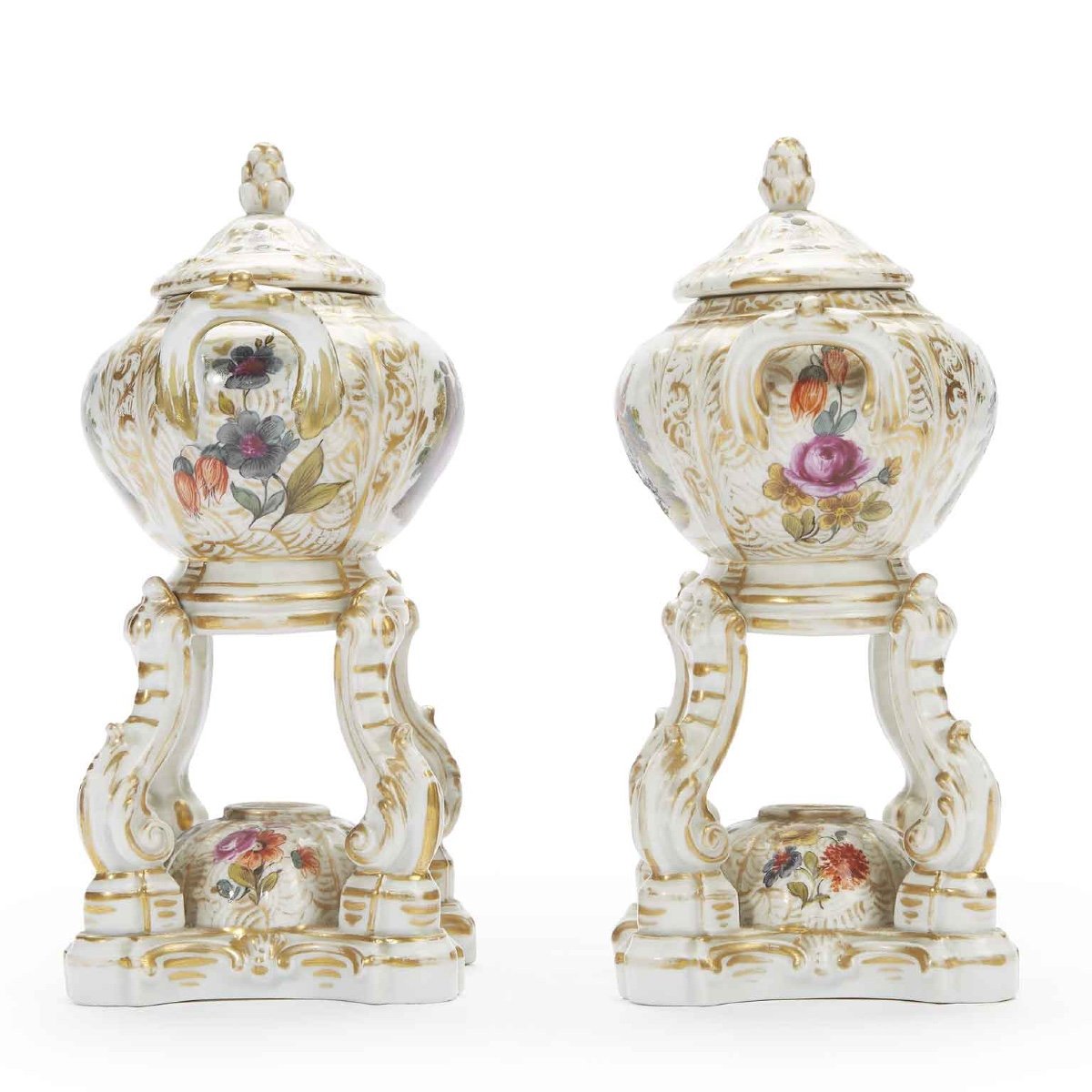 Pair Of Berlin Kpm Porcelain Perfume Burners  1820 Circa-photo-4