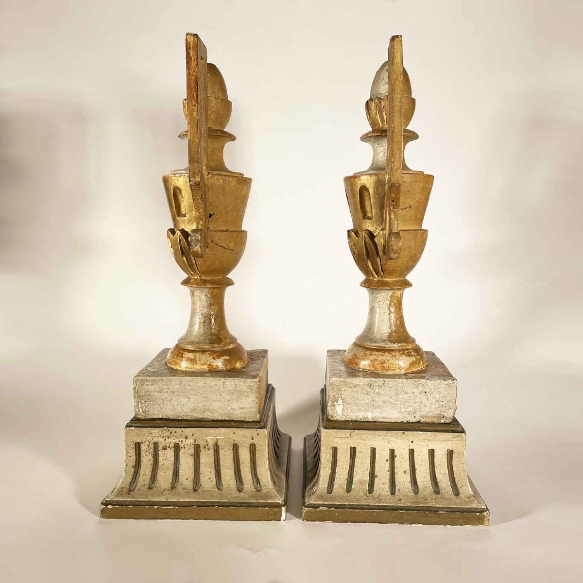 Pair Of Italian Empire Vases 1800s-photo-4