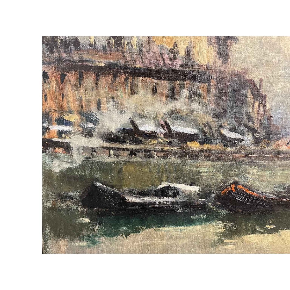 Italian Milan View Of Darsena Navigli Canal By Castelfranchi Cirano 1962-photo-1