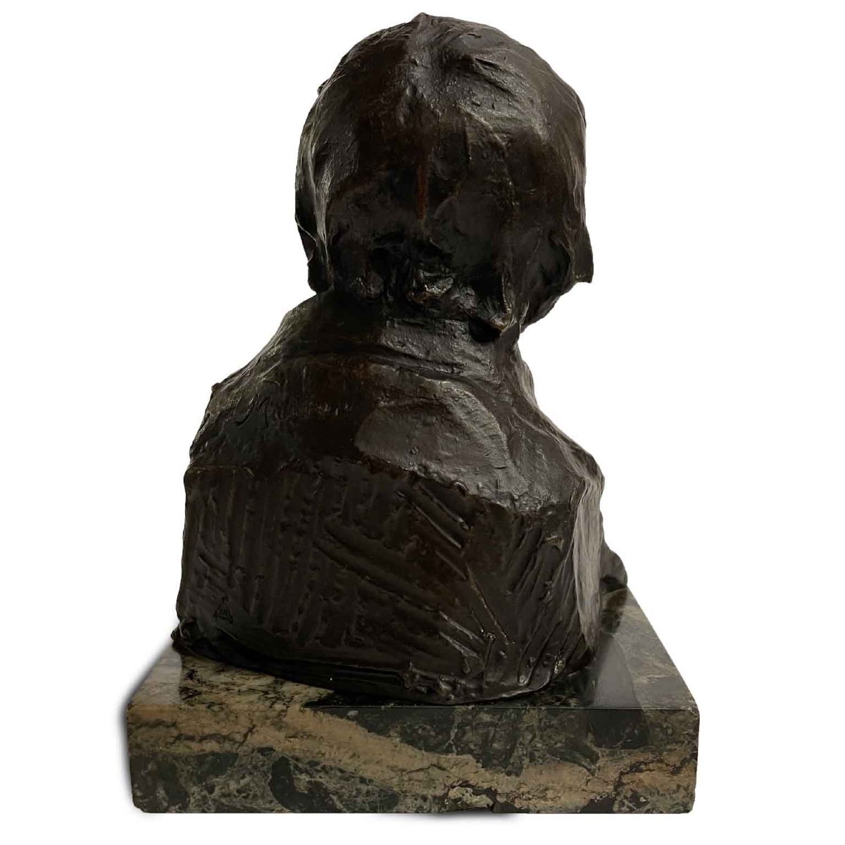 20th Century Art Nouveau Man Smoking Pipe Sculpture By Austrian Hans Müller-photo-5
