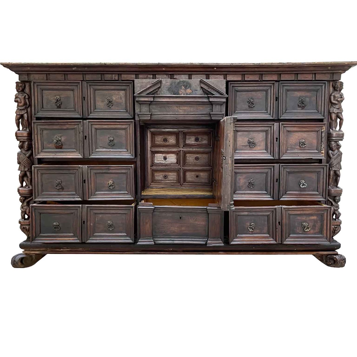 17th Century Italian Genoese Coin Cabinet -photo-7