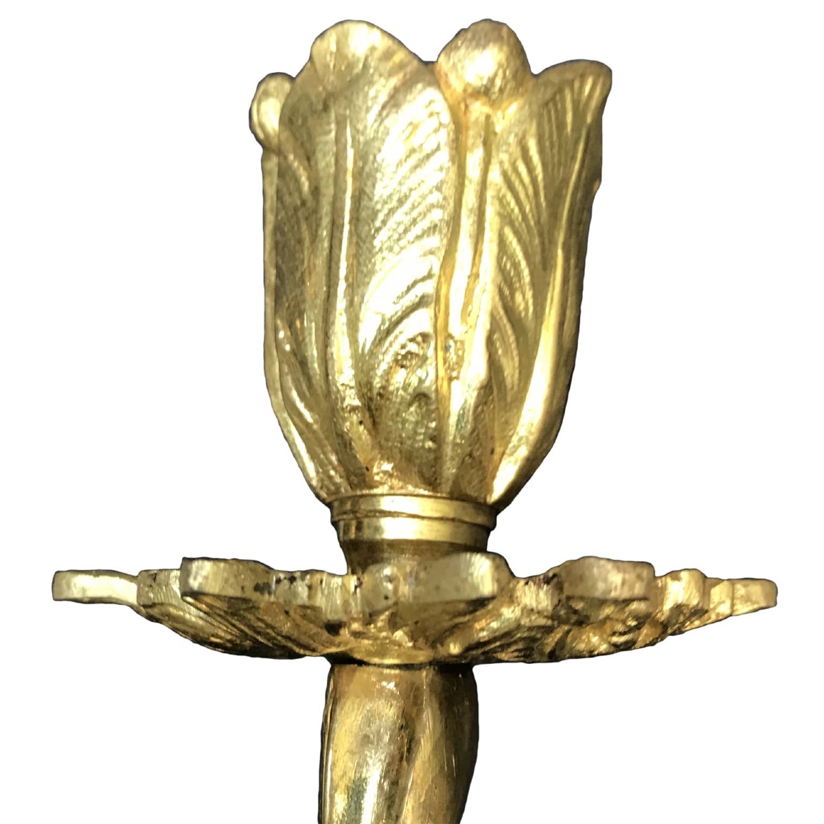 Paire d'Appliques En Bronze Doré -photo-4