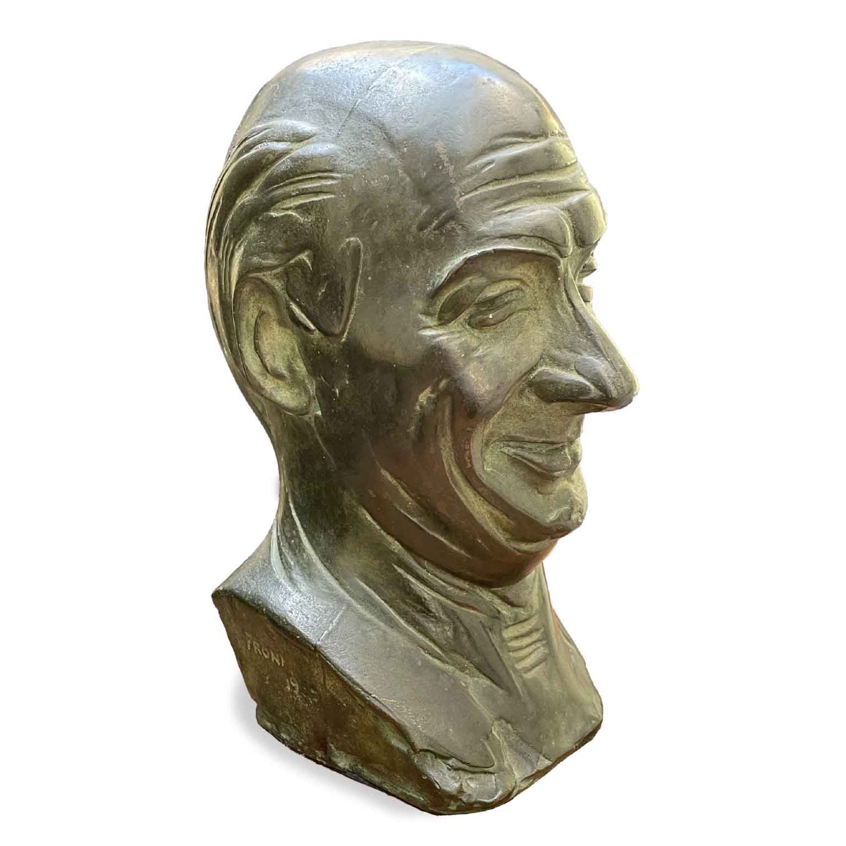 Luigi Froni Caricature d'Homme En Bronze 1595-photo-2