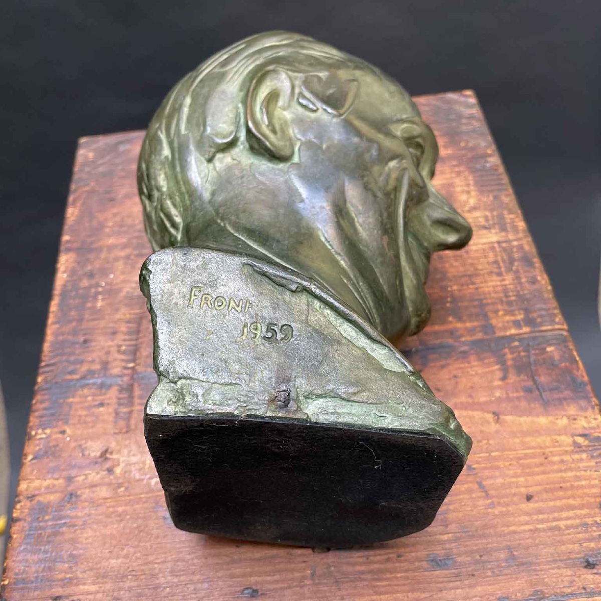 Luigi Froni Caricature d'Homme En Bronze 1595-photo-2