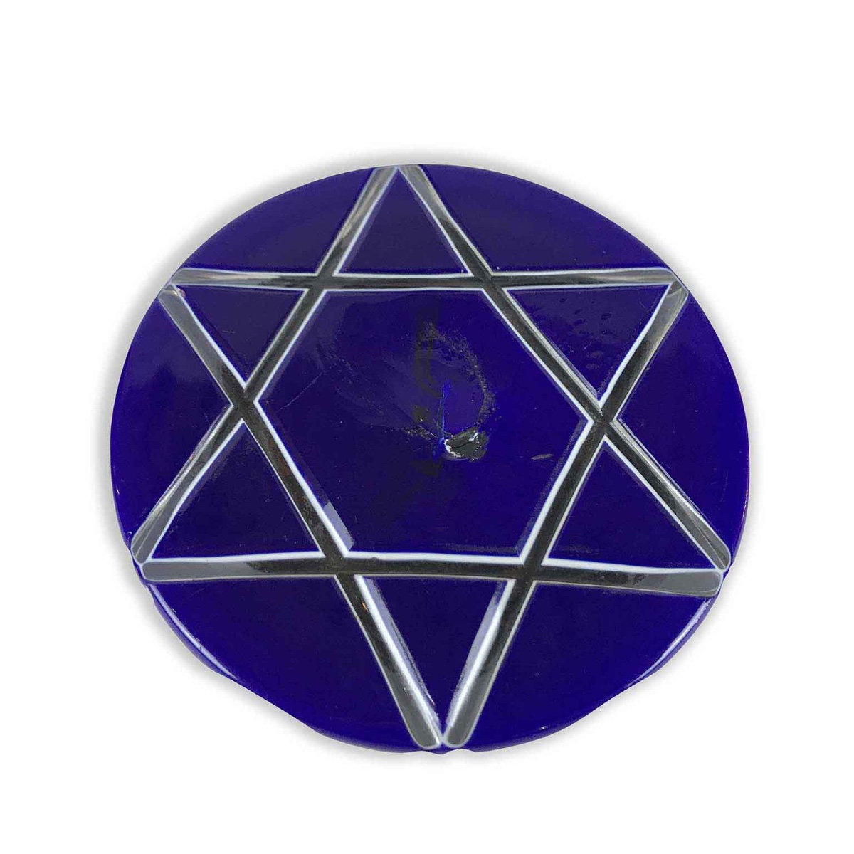 Encrier En Verre Decoré Judaica 19ème-photo-2