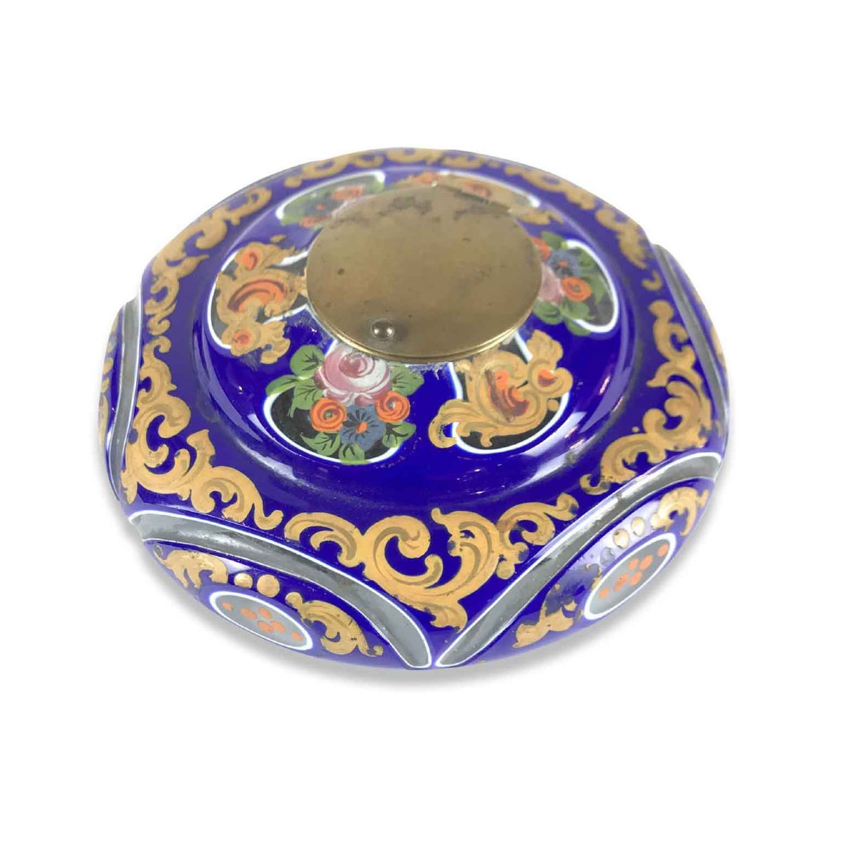 Encrier En Verre Decoré Judaica 19ème-photo-3