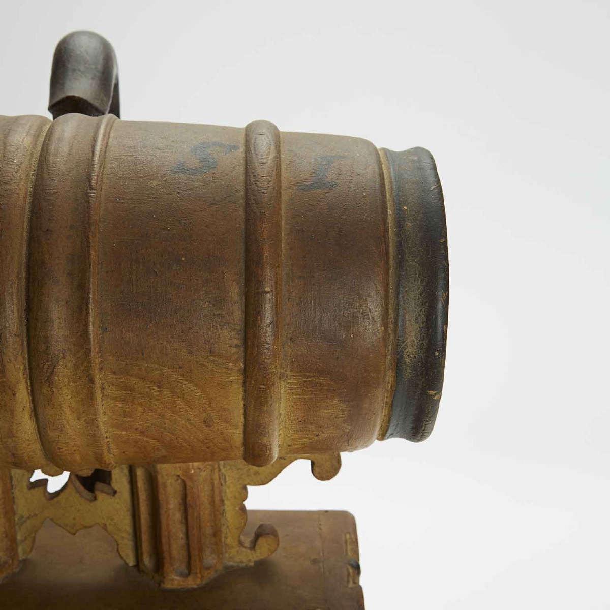  19th Century Italian Tuscan Box Confraternity Carved Barrel Voting Urn-photo-5