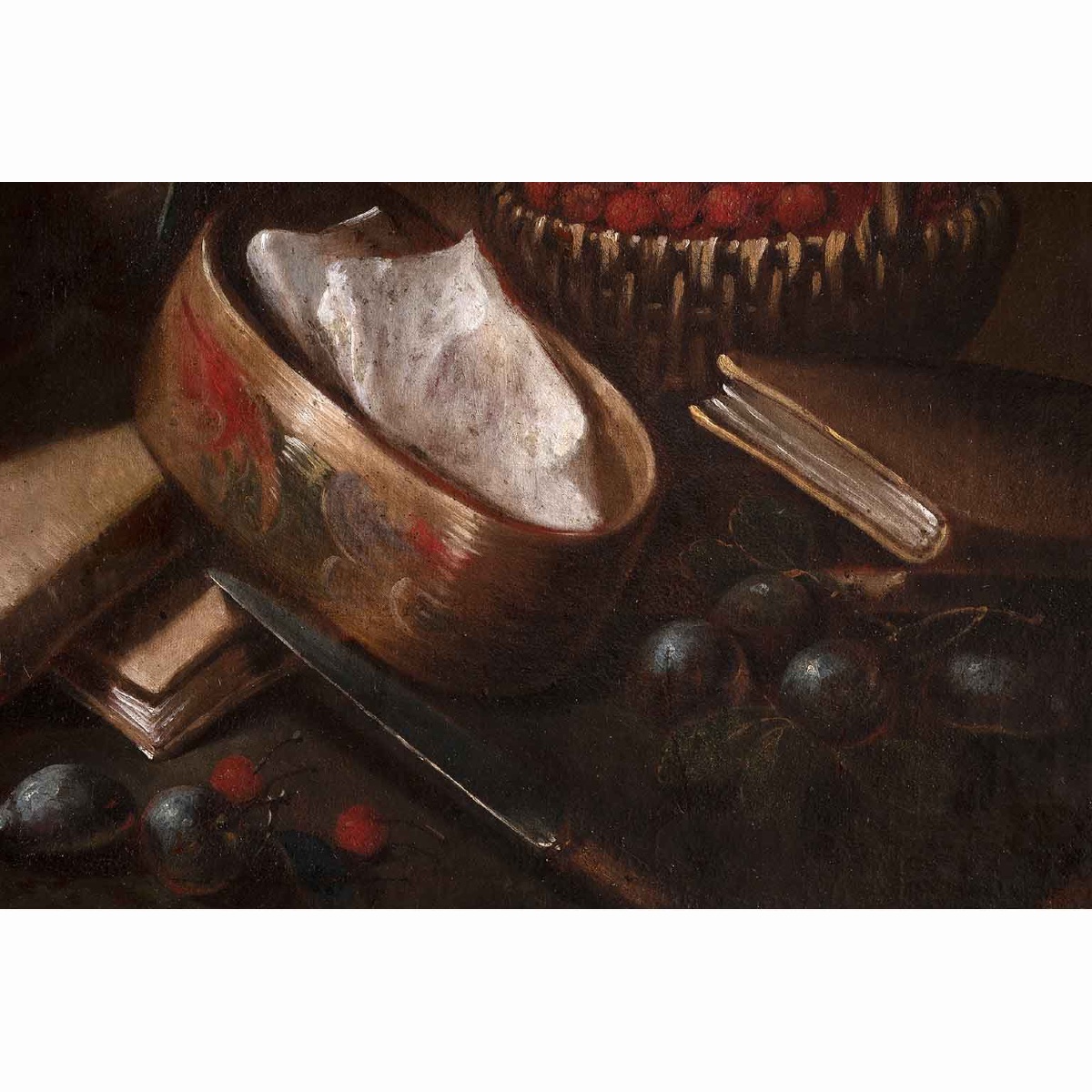 18th Century Italian Pair Of Trompe L’oeil Still Life Paintings After Cristoforo Munari-photo-2