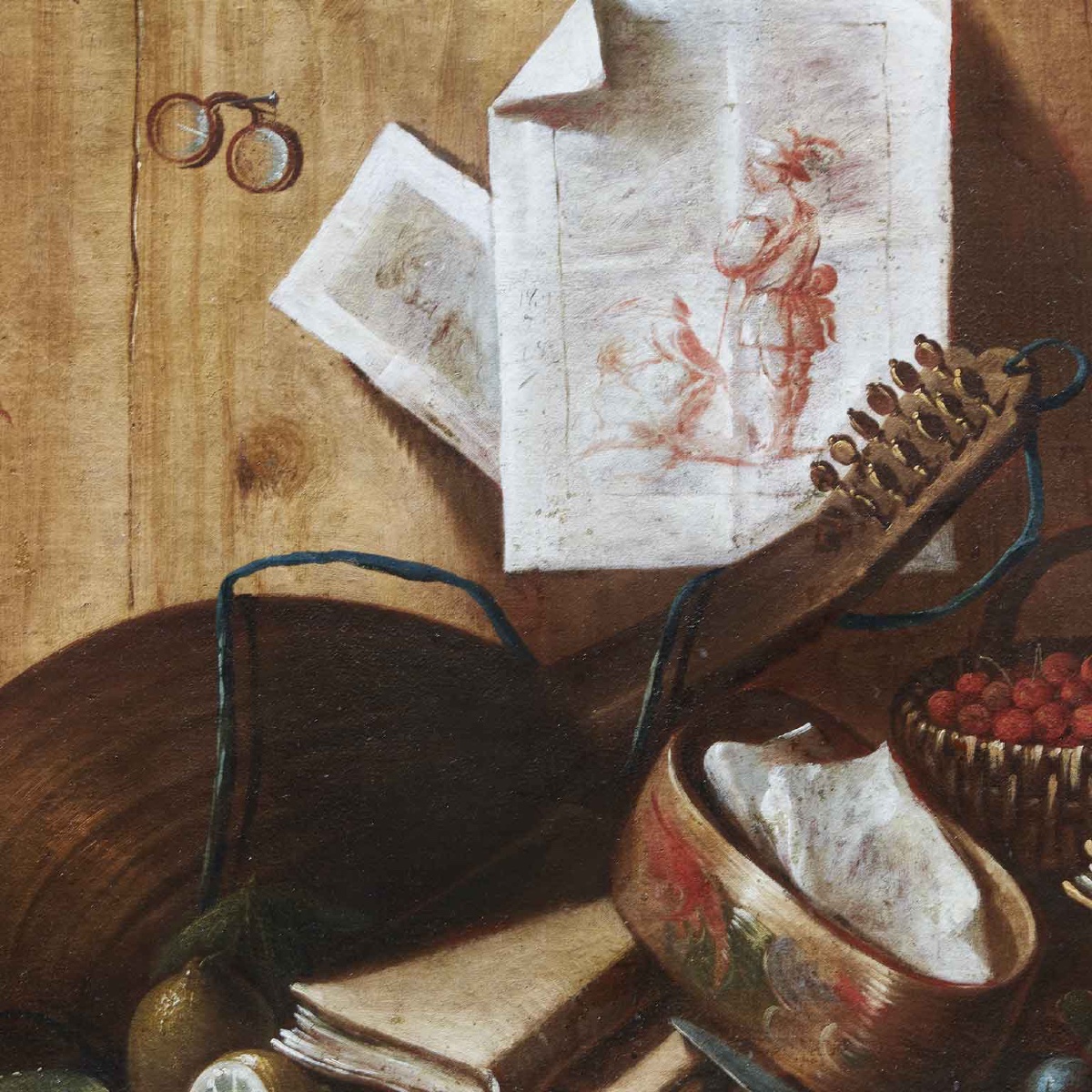18th Century Italian Pair Of Trompe L’oeil Still Life Paintings After Cristoforo Munari-photo-4