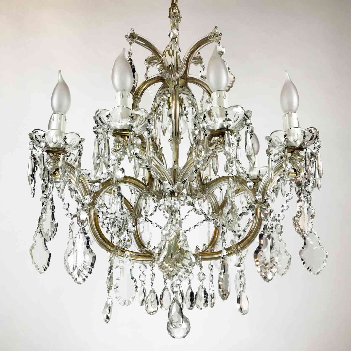 Italian Crystal Chandelier Maria Theresa Eleven-light Pendant 1950 Circa-photo-2