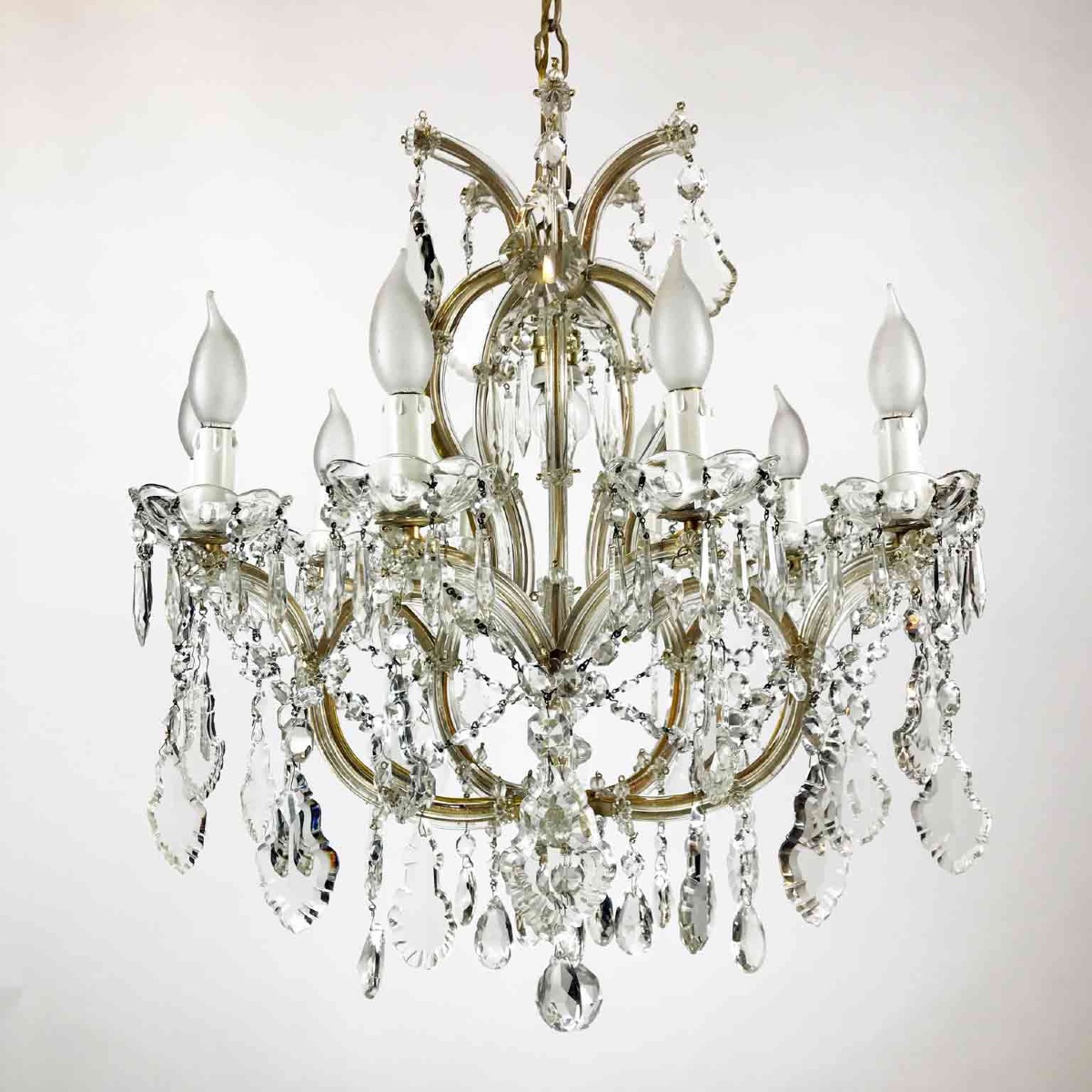 Italian Crystal Chandelier Maria Theresa Eleven-light Pendant 1950 Circa-photo-4