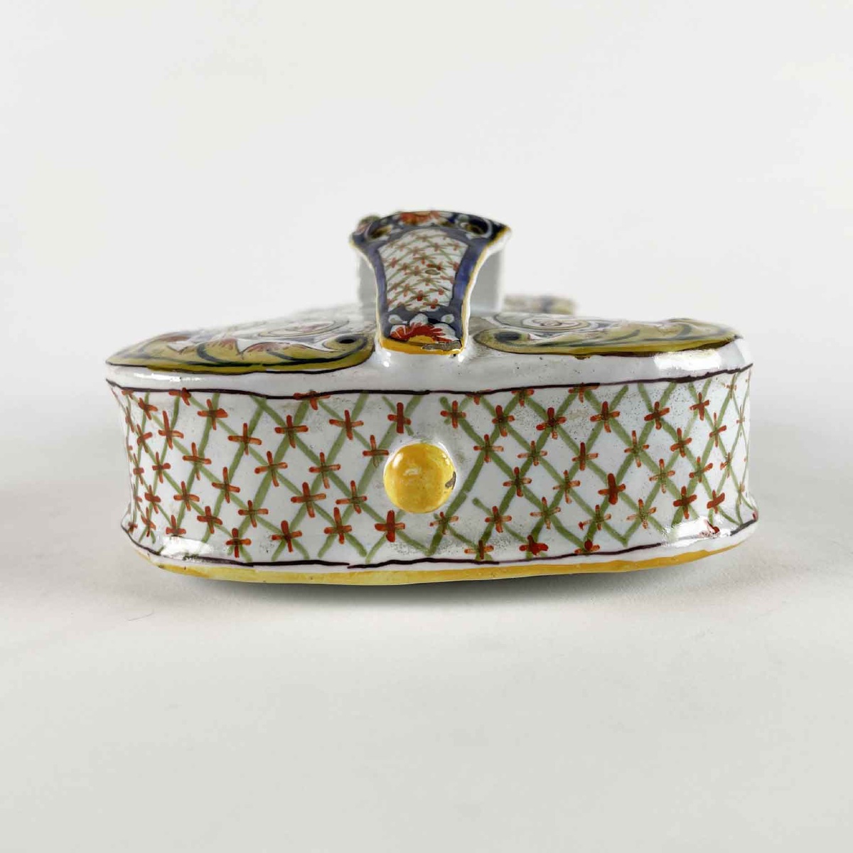 French Majolica Violin Rouen 1800s-photo-4