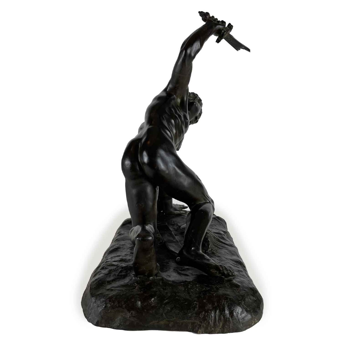 Statue En Bronze De Gladiateur Par Un Maître Du 20ème-photo-4