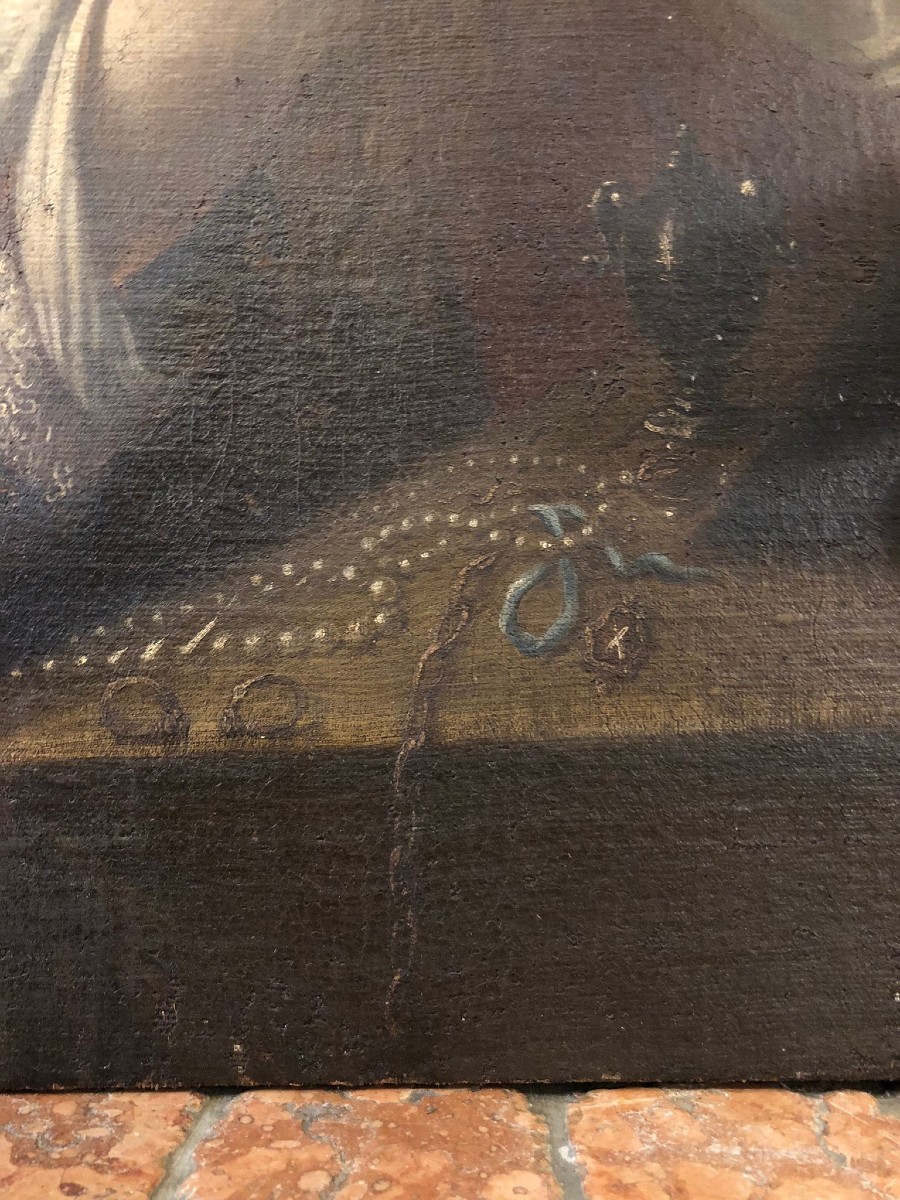 Mary Magdalene 17th Century Italian Religious Painting Oil On Canvas Unframed-photo-8