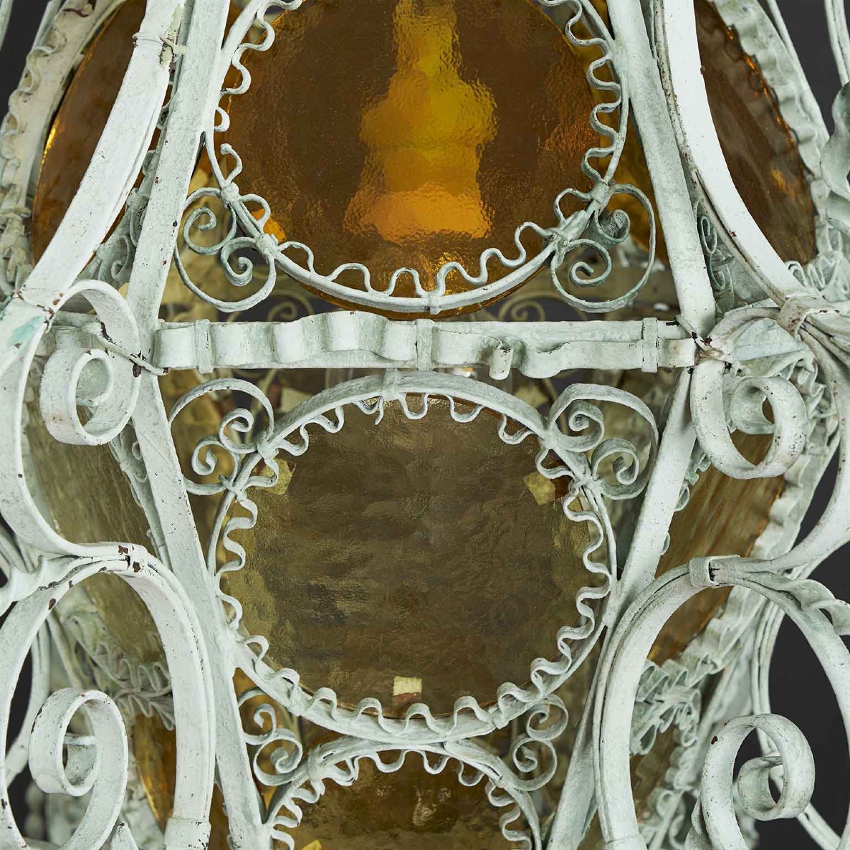 Lanterne Italien En Fer Forgé  Art Nouveau Début 20ème-photo-1