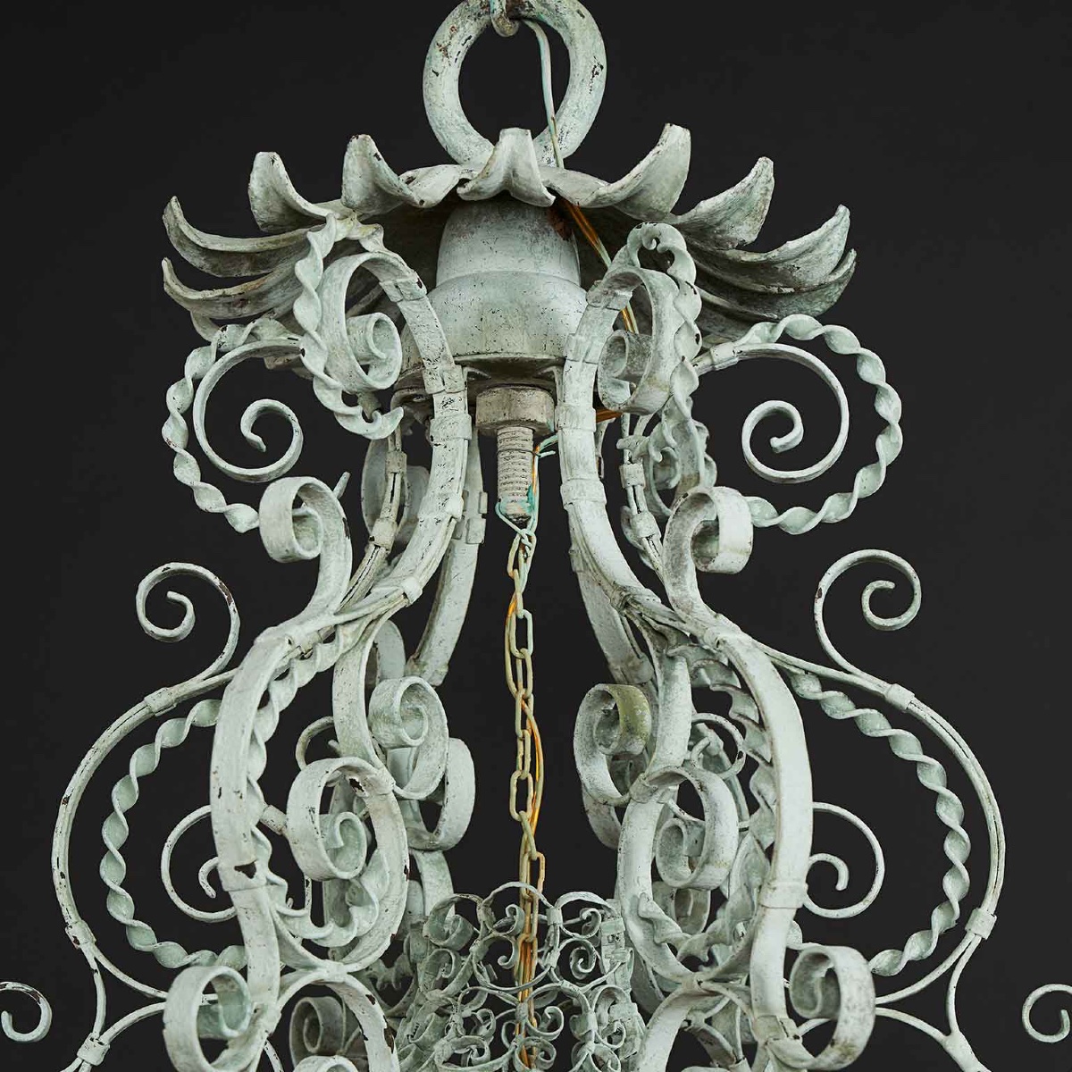 Lanterne Italien En Fer Forgé  Art Nouveau Début 20ème-photo-5